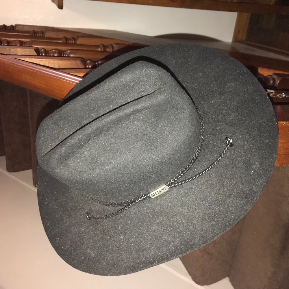 Black Stetson cowboy hat